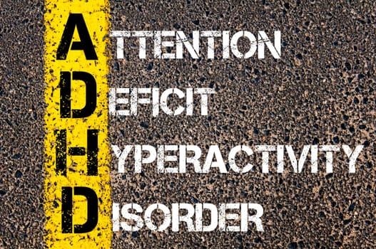 Business Acronym BMI - Body Mass Index..Yellow paint line on the road against asphalt background. Conceptual image