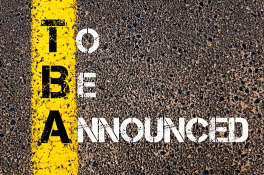 Business Acronym BMI - Body Mass Index..Yellow paint line on the road against asphalt background. Conceptual image