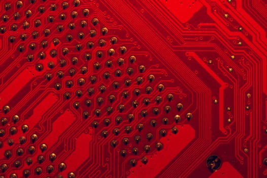 Circuit board abstract background. computer motherboard close up. modern technologies. micro elements of computer with connections and traces. Intelligent technology
