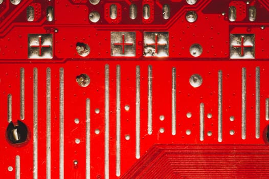Electronic circuit board abstract background. computer hardware. motherboard close up. modern technologies. micro elements of computer with connections and traces. Intelligent technology