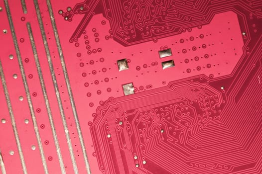 Electronic circuit board abstract background. computer hardware. motherboard close up. modern technologies. micro elements of computer with connections and traces. Intelligent technology