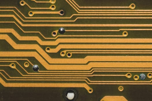 Electronic circuit board abstract background. computer hardware. motherboard close up. modern technologies. micro elements of computer with connections and traces. Intelligent technology
