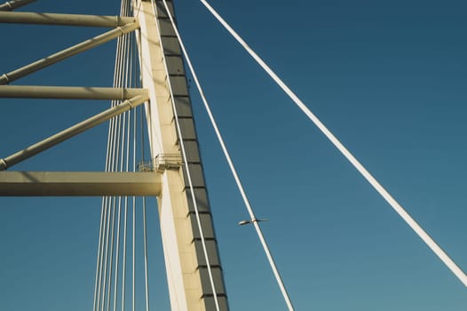 Detail of a bridge abstract background. view on the bridge part industrial background