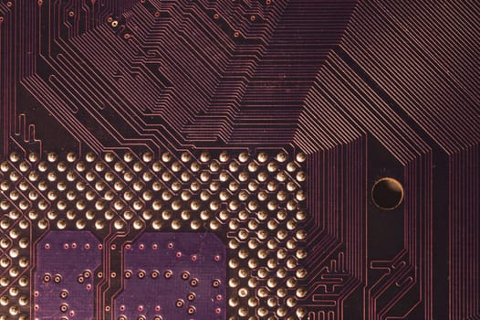 Processor pins macro. computer motherboard close up. cpu pins on a circuit board. micro elements of computer central processor unit. modern technologies abstract background