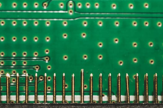 Electronic circuit board abstract background. computer motherboard close up. modern technologies. micro elements of computer with connections and traces. Intelligent technology