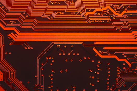 Electronic circuit board abstract background. computer motherboard close up. modern technologies. micro elements of computer with connections and traces. Intelligent technology