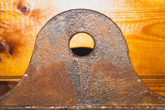 Antique stove damper. steel plate shutter for regulation of air circulation from stove to the chimney
