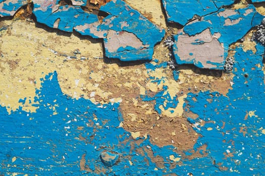 Shabby paint on the old surface. abstract industrial background. grunge texture
