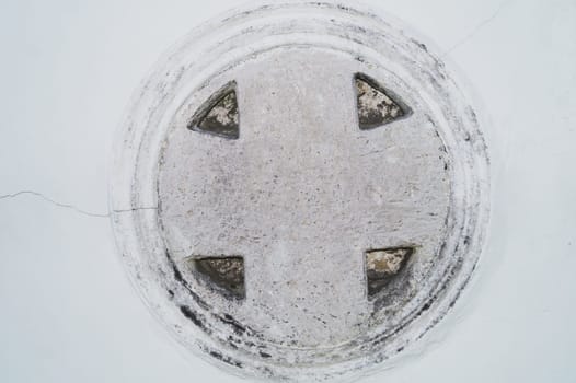 Round element of an old historic building. architectural detail. ancient wall