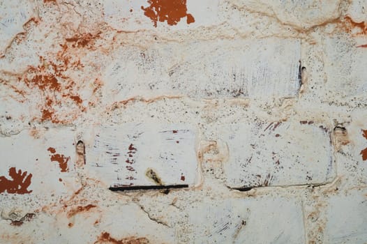 Old painted brick wall close up. grunge background