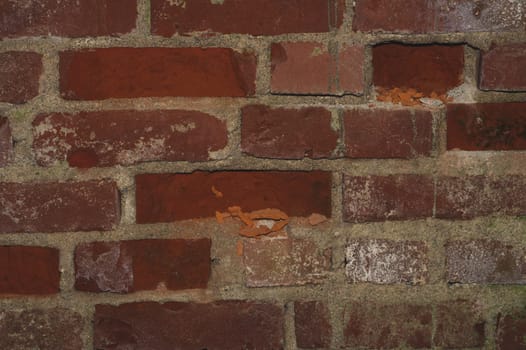 Old brick wall close up. grunge background