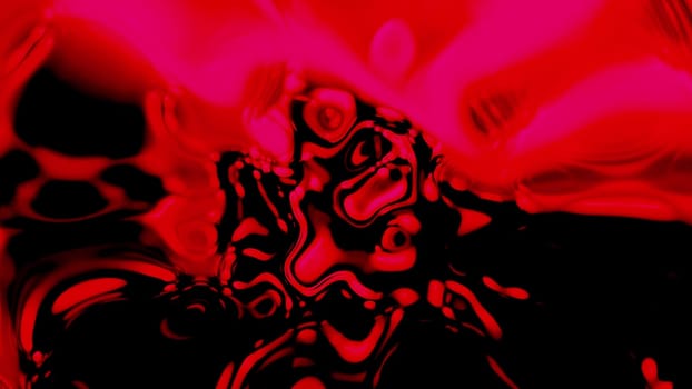 Bright blurry 3d render spots with waving textures. Ink splashes in modern geodes and geometric tracery. Alcohol and gasoline pollution on sea surface. Environmental disaster with an oil spill