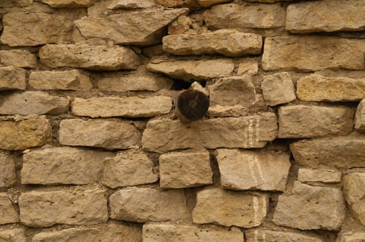 Rocky brick wall. stone wall background. abstract brown grunge texture. old masonry