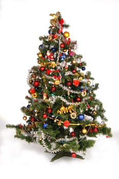 Christmas tree decorated for the holidays