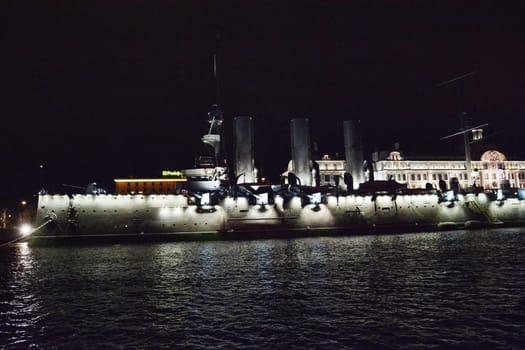 battleship Potemkin standing on the Neva