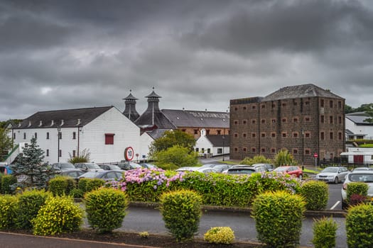 Bushmills, Northern Ireland, Aug 2019 The Old Bushmills Distillery is a whiskey alcohol distillery and a popular tourist attraction in County Antrim