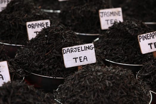 Loose tea at Anjuna market