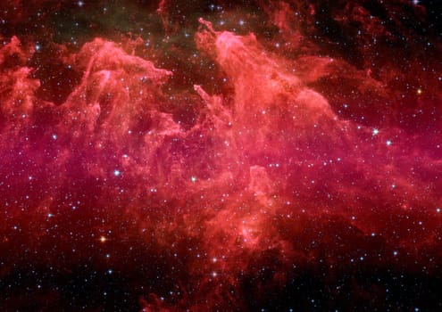 Star field in space, a nebulae and a gas congestion