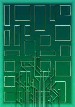 abstract set of printing conductors for an electric circuit