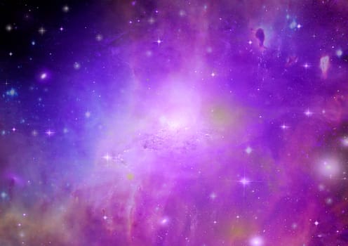 Star field in space, a nebulae and a gas congestion