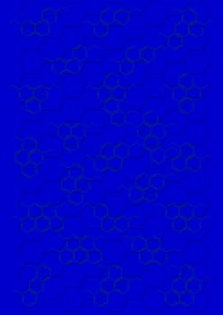Abstract background with structural chemical formulas of benzene rings