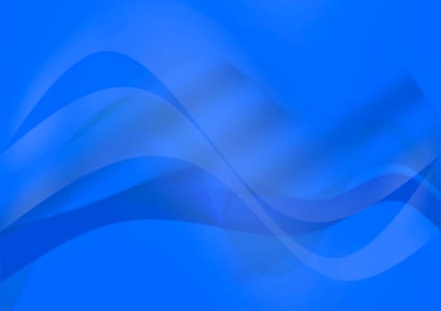 simple abstract background of blue curve lines