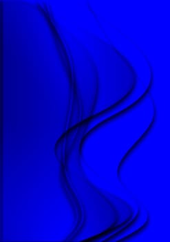 simple abstract background of blue curve lines
