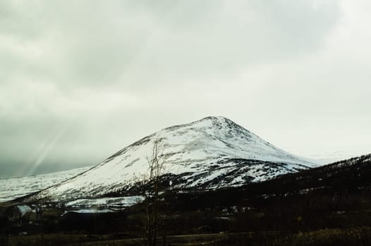 Snowy mountain landscape background. snowy hills background