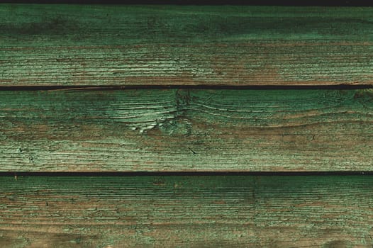 Old wooden plank texture. green wood background