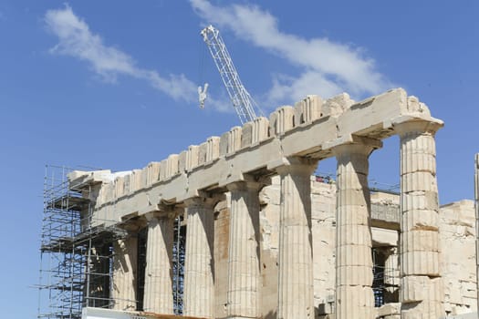 The Parthenon at the Acropolis in Athens, Greece
