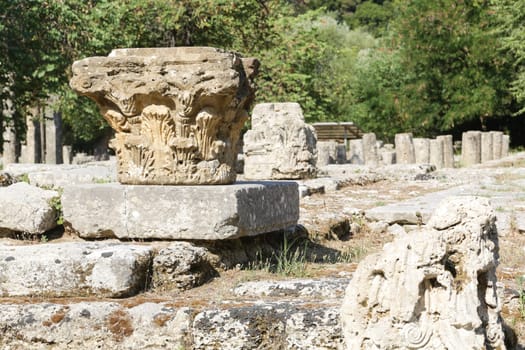 The archaeological site of ancient Olympia in Greece, birthplace of the olympic games - UNESCO world heritage site