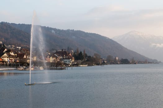 The famous Lake of Zug in Switzerland
