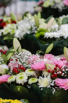 Flowers from the flower shop at the market in Lille