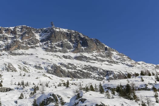 Mountain around the Oz en Oisans Station in the French Alps