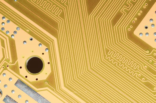 Electronic circuit board abstract background. computer motherboard close up. modern technologies. micro elements of computer with connections and traces. Intelligent technology