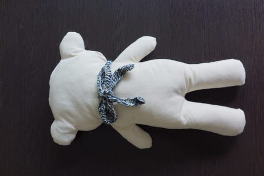White Fabric cotton handmade teddy bear