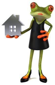 Fun frog - 3D Illustration