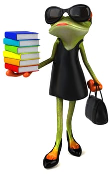 Fun frog - 3D Illustration