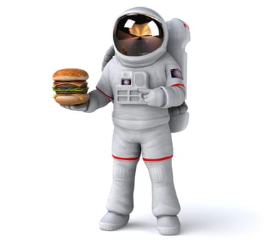 Fun astronaut - 3D Illustration
