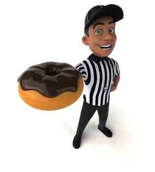 Fun 3D Illustration of an american Referee