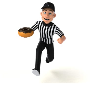 Fun 3D Illustration of an american Referee