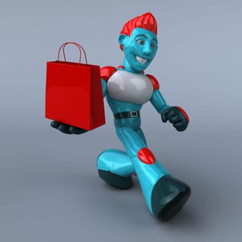 Red Robot - 3D Illustration