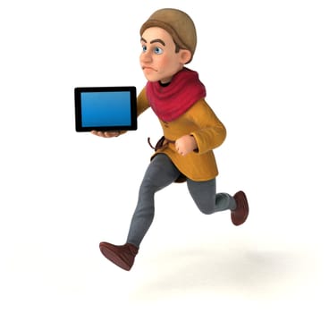 3D Illustration of a medieval historical character