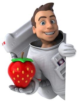Fun astronaut - 3D Illustration