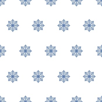 Christmas seamless pattern. Snow flakes backdrop. Tileable background for winter holidays. Graphic design element for packaging paper, prints, scrapbooking. Holiday themed design