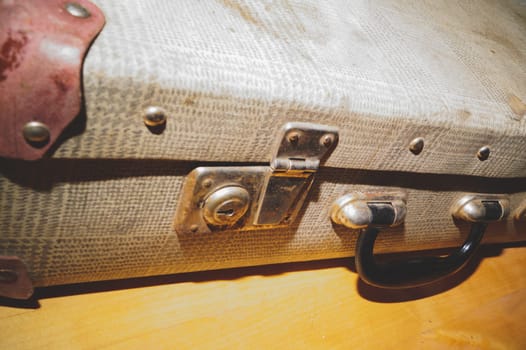 Old suitcase. classic luggage. vintage baggage. retro travel case