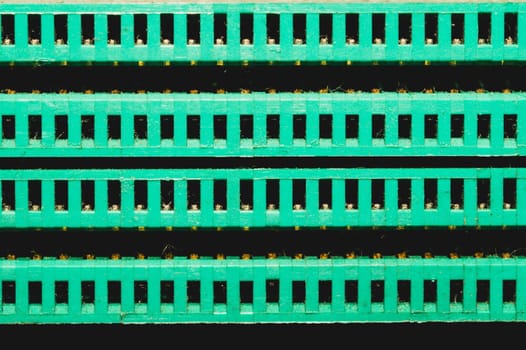 Memory slots on the motherboard close up. ram socket. connector on the circuit board of computer