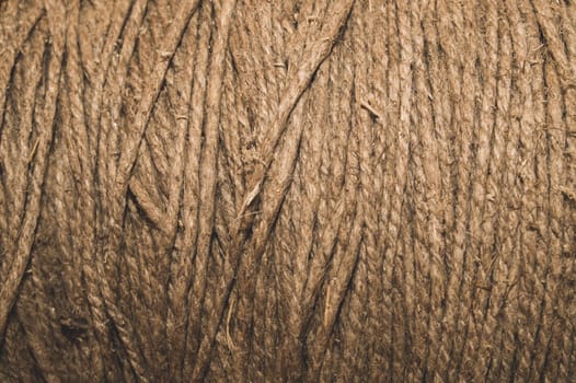 Old rope texture. rope skein background. clew of rope backdrop