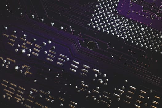 Processor pins macro. computer motherboard close up. cpu pins on a circuit board. micro elements of computer central processor unit. modern technologies abstract background