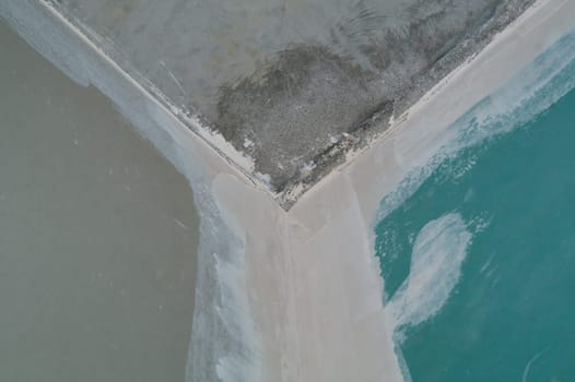 Corner between concrete ceiling and drywall. interior construction. renovation process. wall surfaces